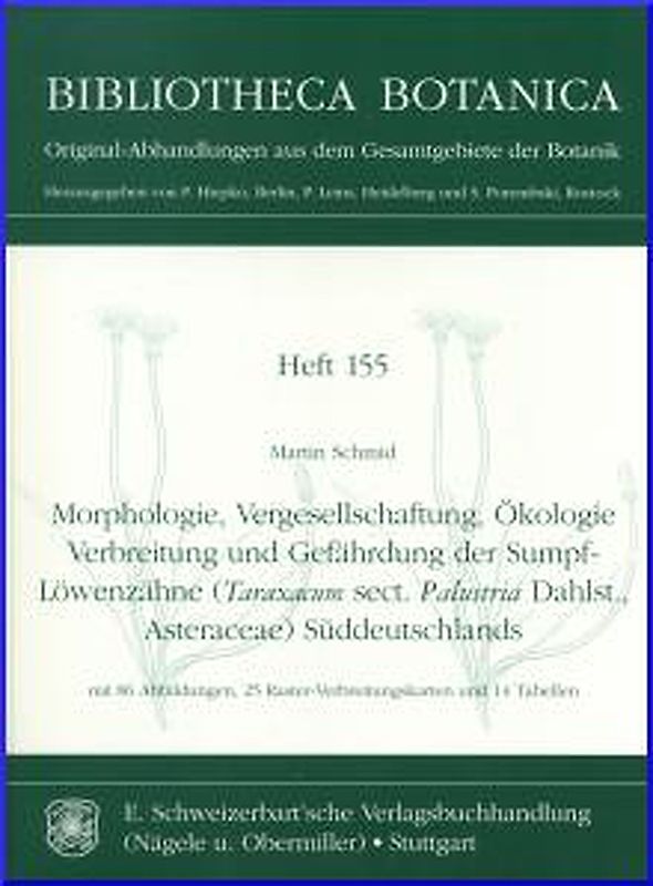 Morphologie, Vergesellschaftung, Ökologie, Verbreitung und Gefährdung der Sumpf-Löwenzähne (Taraxacum sect. Palustria Dahlst., Asteraceae) Süddeutschlands