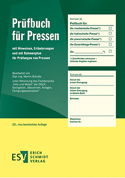 Prüfbuch für Pressen
