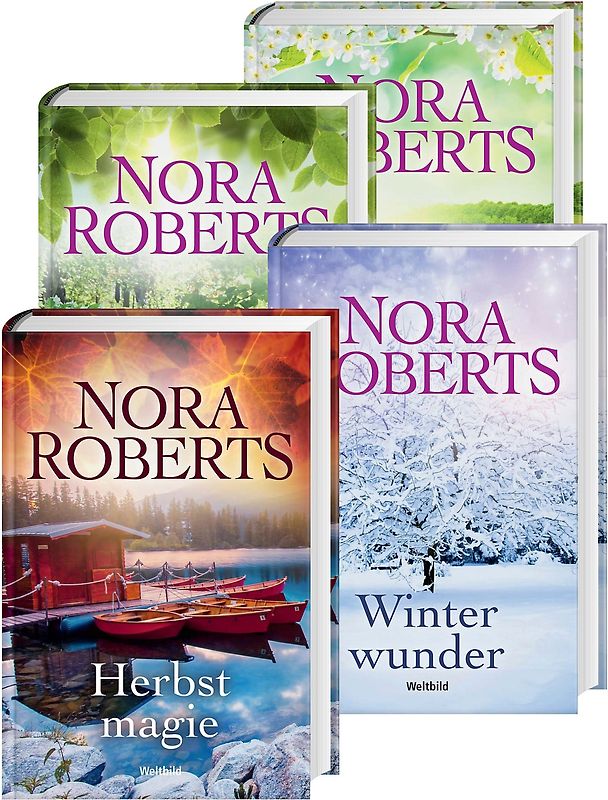 Nora Roberts Jahreszeiten-Zyklus: Frühlingsträume / Sommersehnsucht / Herbstmagie / Winterwunder - Nora Roberts [4 Bücher, Gebundene Ausgabe]