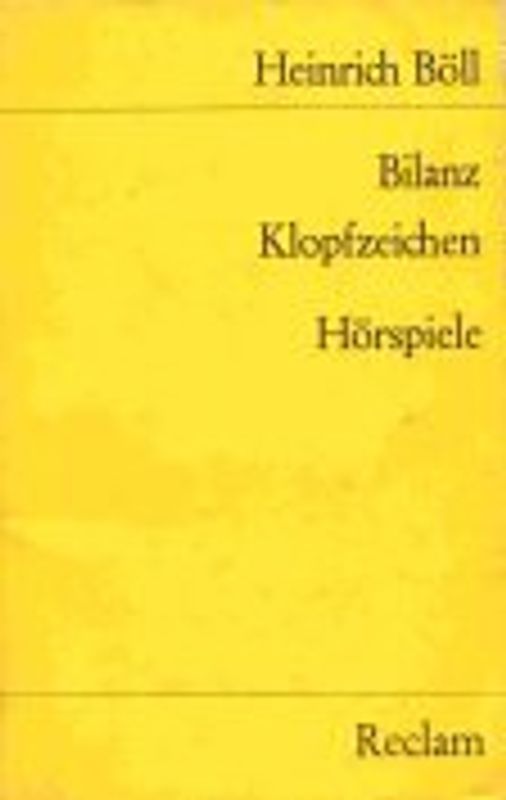 Bilanz. Klopfzeichen