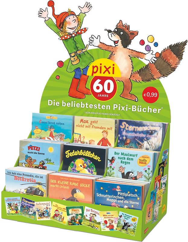 Pixi Jubiläums-Display: Die beliebtesten Pixi-Bücher