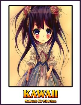 kawaii Malbuch für Mädchen: 30 Seiten mit lustigen, süßen und einfachen Kawaii-Mädchen zum Ausmalen, Spaß und Entspannung für alle Altersgruppen