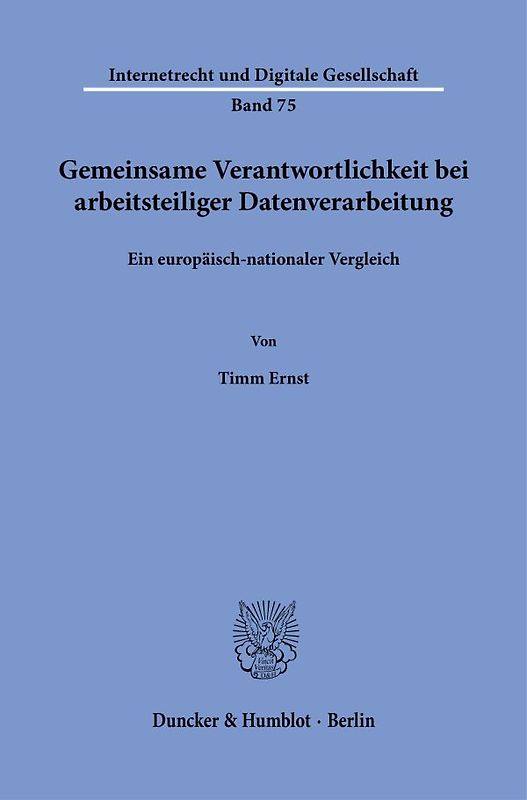 Gemeinsame Verantwortlichkeit bei arbeitsteiliger Datenverarbeitung