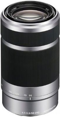 Sony E  55-210 mm F4.5-6.3 49  mm Objectif (adapté à Sony E-mount) argent