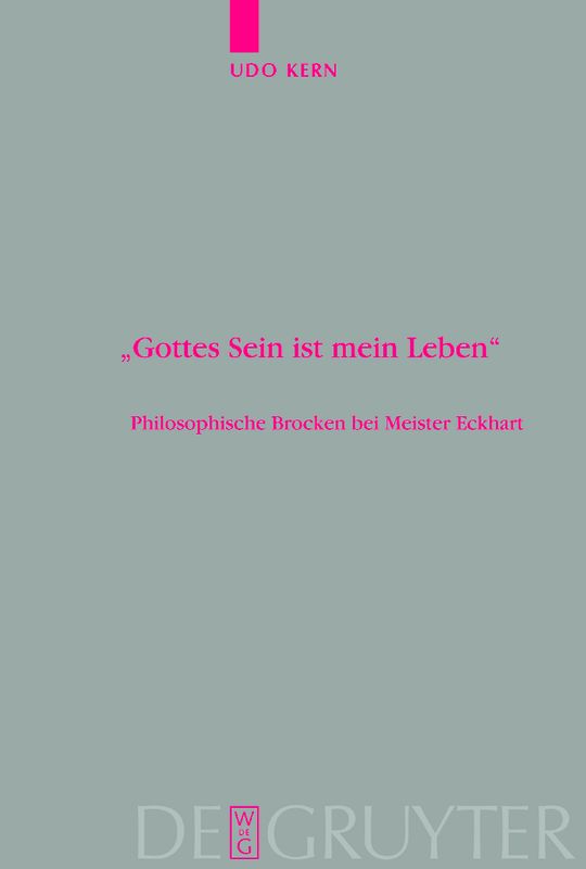 "Gottes Sein ist mein Leben"
