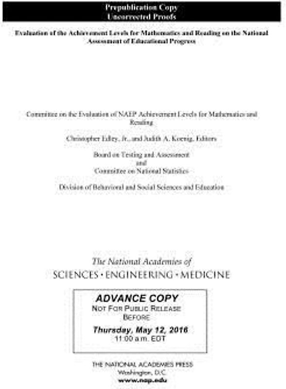Evaluation of the Achievement Levels for Mathematics and Reading on the National Assessment of Educational Progress
