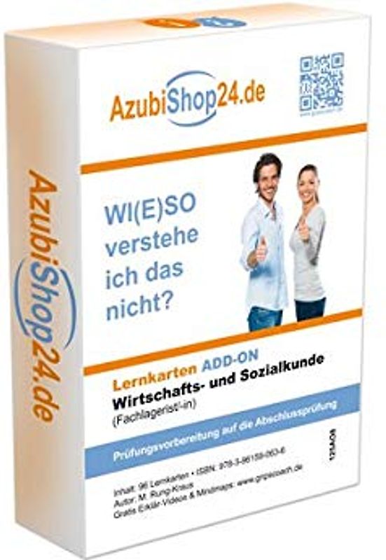 AzubiShop24.de Lernkarten Wirtschafts- und Sozialkunde (Fachlagerist/in) .Wiso Prüfungswissen