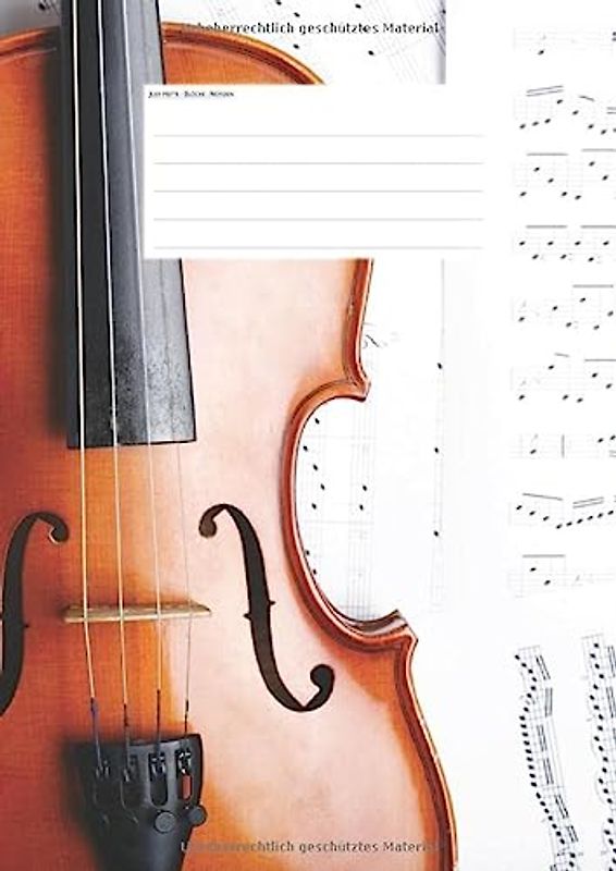 Hefte - Blöcke - Notizen: Geige Violine Notenheft, 50 Seiten, 12 Systeme, DIN A4