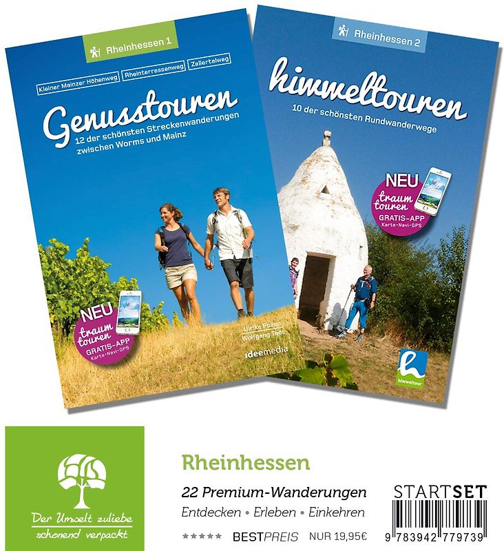Rheinhessen-StartSet mit 2 Bänden – Premium-Wandern