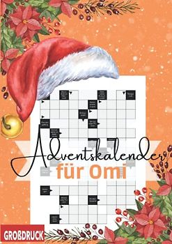 Adventskalender für Omi: Kreuzworträtsel große Schrift für Senioren | Der Weihnachtskalender 2022 für Rentner