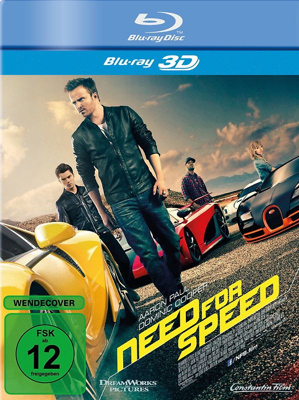 Need for Speed 3D 3D Blu-ray Disc