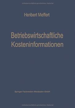 Betriebswirtschaftliche Kosteninformationen