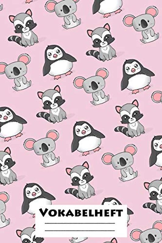 Vokabelheft: XXL Edition "Koalas & Pinguine" I Extra dickes Heft für den Unterricht von Fremdsprachen I Französich, Spanisch, Englisch, Latein, ... Ober- und Mittelstufe I Geschenk für Schüler