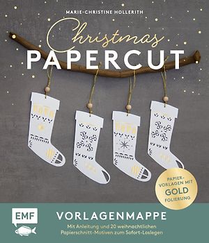 Set: Christmas Papercut – Die Vorlagenmappe mit Anleitung und 20 weihnachtlichen Papierschnitt-Motiven zum Sofort-Loslegen