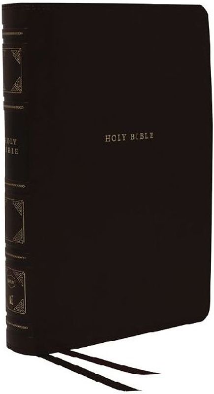 Nkjv, Reference Bible, Classic Verse-By-Verse, Center-Column, Leathersoft, Black, Indexed, Red Letter Edition, Comfort Print