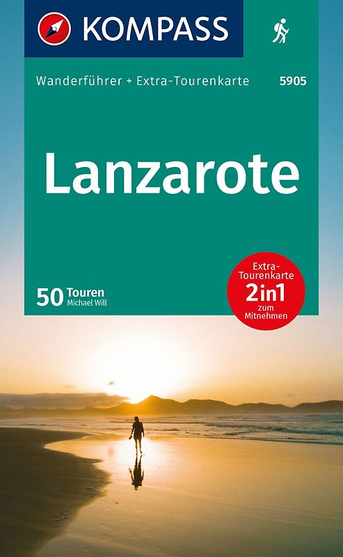 KOMPASS Wanderführer Lanzarote, 50 Touren mit Extra-Tourenkarte