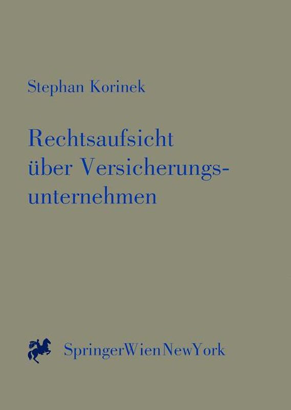 Rechtsaufsicht über Versicherungsunternehmen