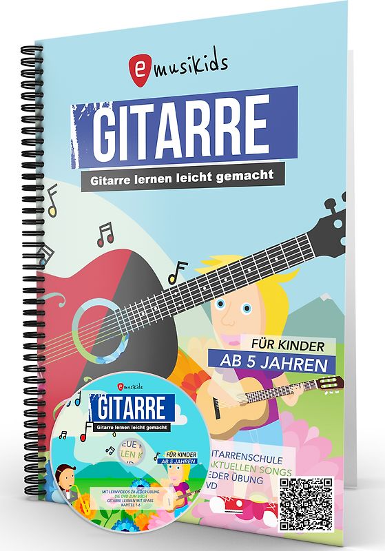Gitarre lernen für Kinder inkl. Lern-Videos zu jeder Übung