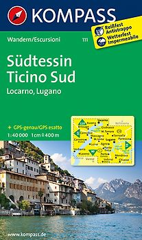 KOMPASS Wanderkarte Südtessin - Ticino Sud - Locarno - Lugano
