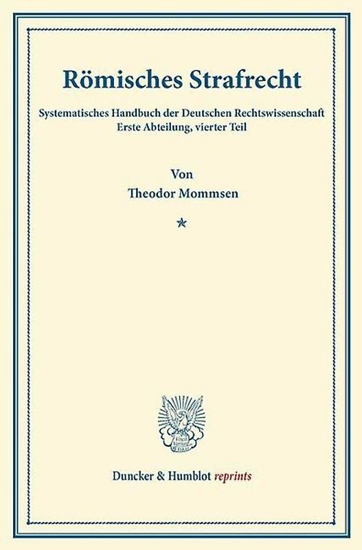 Römisches Strafrecht.
