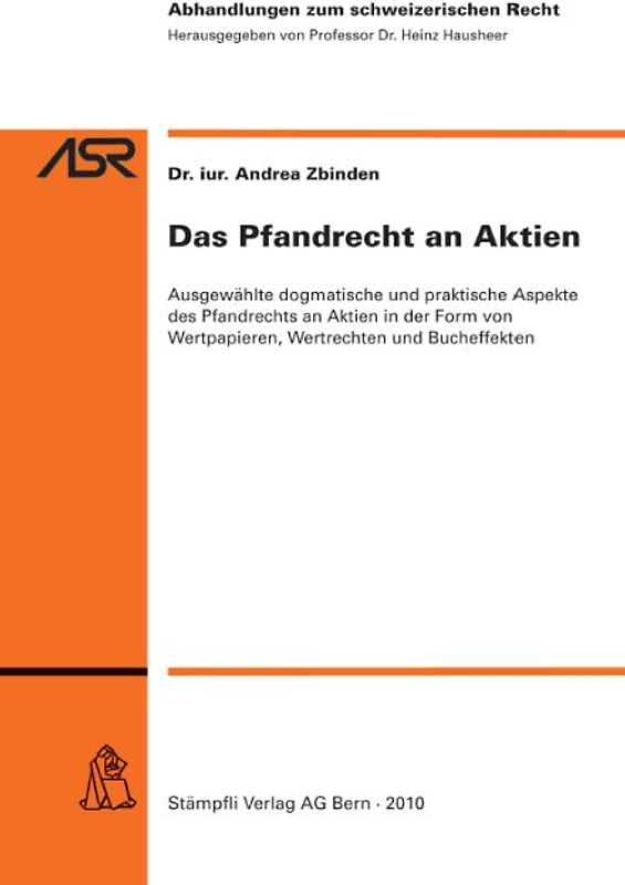 Das Pfandrecht an Aktien