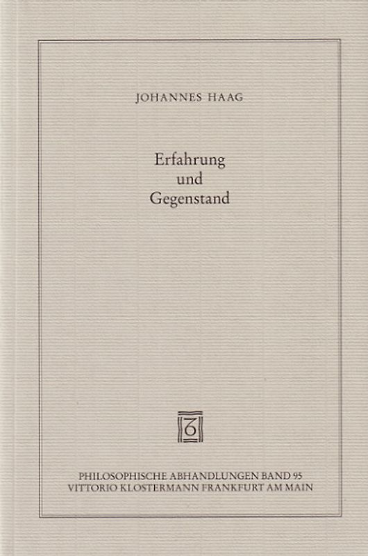 Erfahrung und Gegenstand