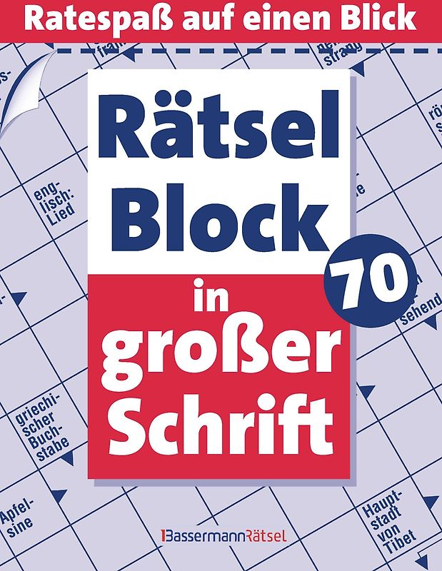 Rätselblock in großer Schrift 70 - 5er VE