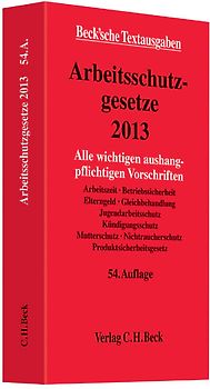 Arbeitsschutzgesetze 2013