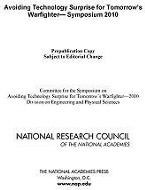 Avoiding Technology Surprise for Tomorrow's Warfighter