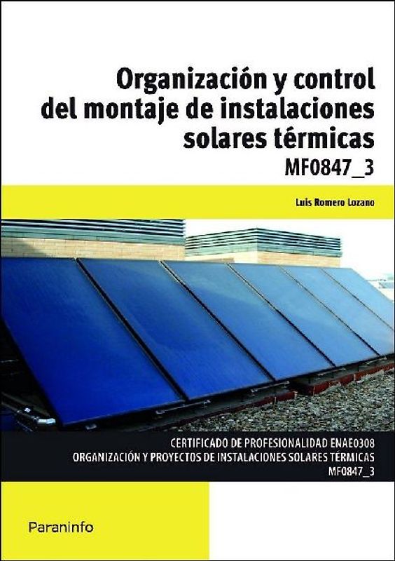 Organización y control del montaje de instalaciones solares térmicas