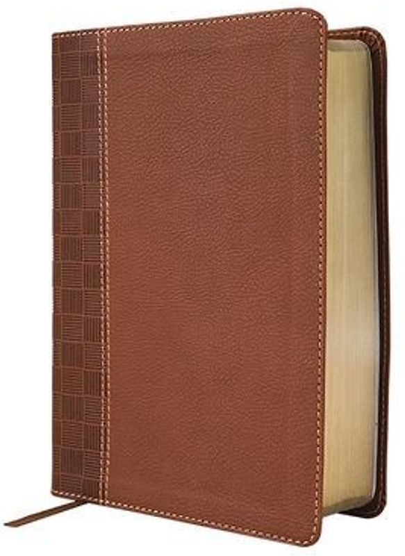 NIrV, Giant Print Compact Bible, Leathersoft, Brown, Comfort Print