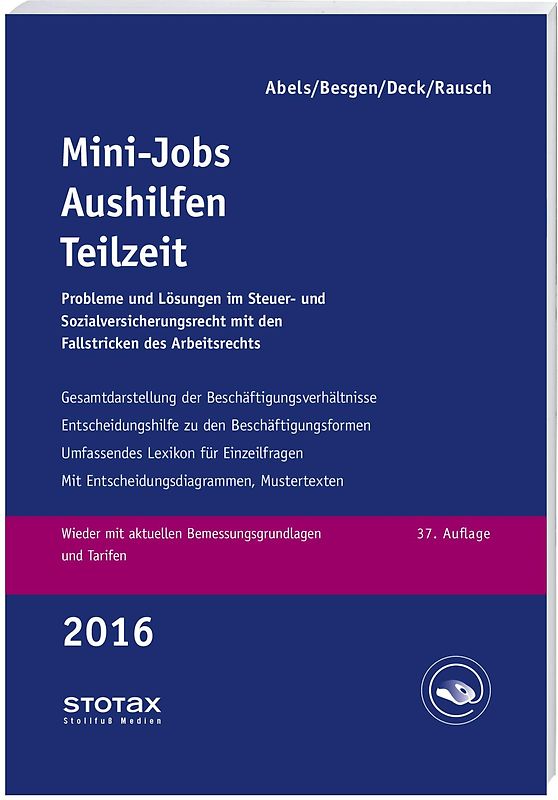 Mini-Jobs, Aushilfen, Teilzeit 2016