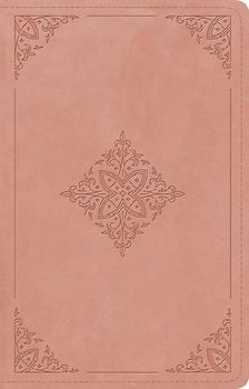 ESV Large Print Thinline Reference Bible, Red Letter (Trutone, Blush Rose, Fleur-De-Lis Design)