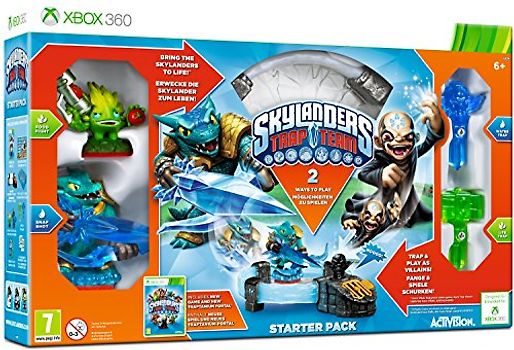 Skylanders: Trap Team [Starter Pack inkl. Trap-Portal, 2 Figuren, 2 Fallenschlüssel, 1 Charakter-Sammelposter und 2-Sammelkarten, Sammelfallensteckfach, Internationale Version] Xbox 360