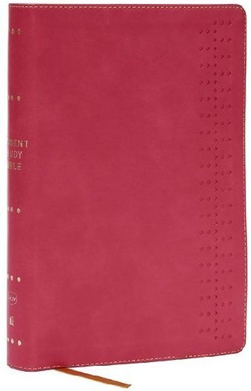 Student Study Bible: A Guide to Knowing and Living God's Word (Nkjv, Pink Leathersoft, Red Letter, Comfort Print)