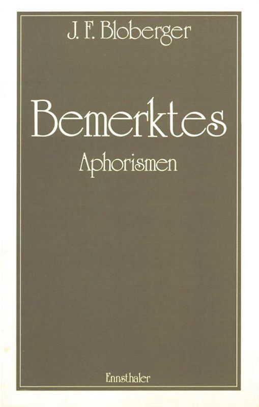 Bemerktes