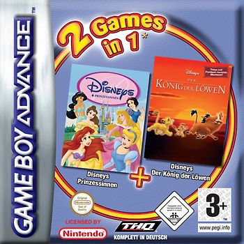 2 Games in 1: Disney's König der Löwen + Disney Prinzessinnen Nintendo Game Boy Advance