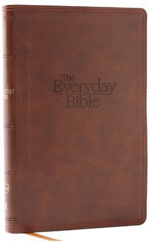 Nkjv, the Everyday Bible, Brown Leathersoft, Red Letter, Comfort Print