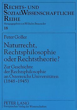 Naturrecht, Rechtsphilosophie oder Rechtstheorie?