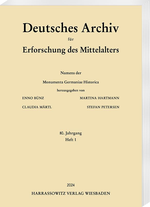 Deutsches Archiv für Erforschung des Mittelalters 80 (2024) 1
