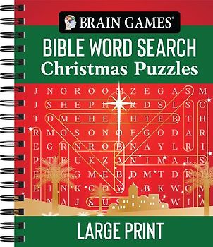 Brain Games - Bible Word Search: Christmas Puzzles - Large Print