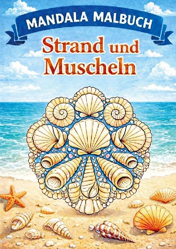 Mandala malbuch, Strand und muscheln