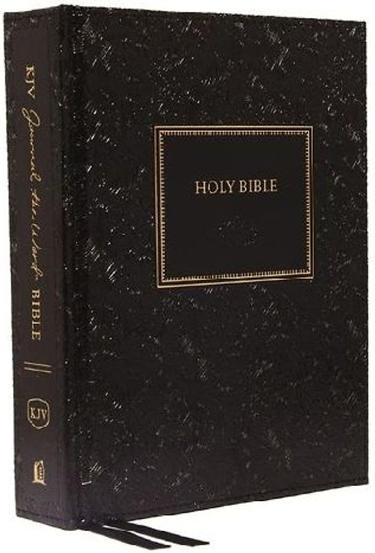 KJV, Journal the Word Bible, Hardcover, Black, Red Letter Edition, Comfort Print