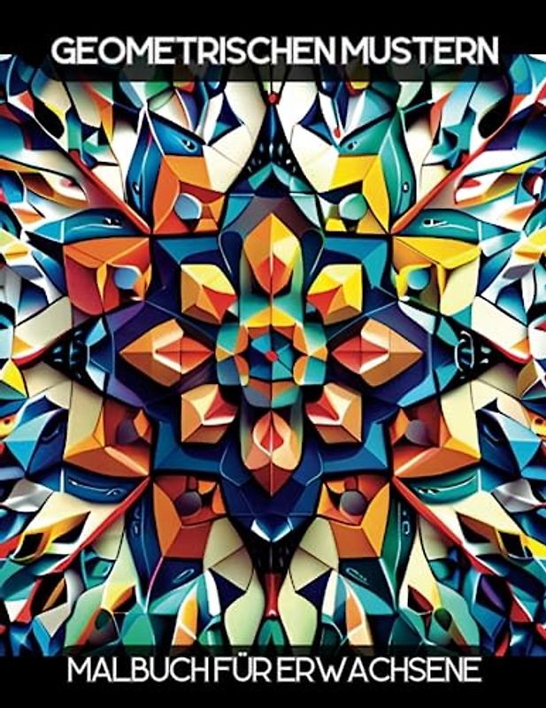 Geometrischen Mustern Malbuch für Erwachsene: 50 Entspannende Malseiten mit Komplizierten Mustern und Designs zum Stressabbau und Achtsamen Malen