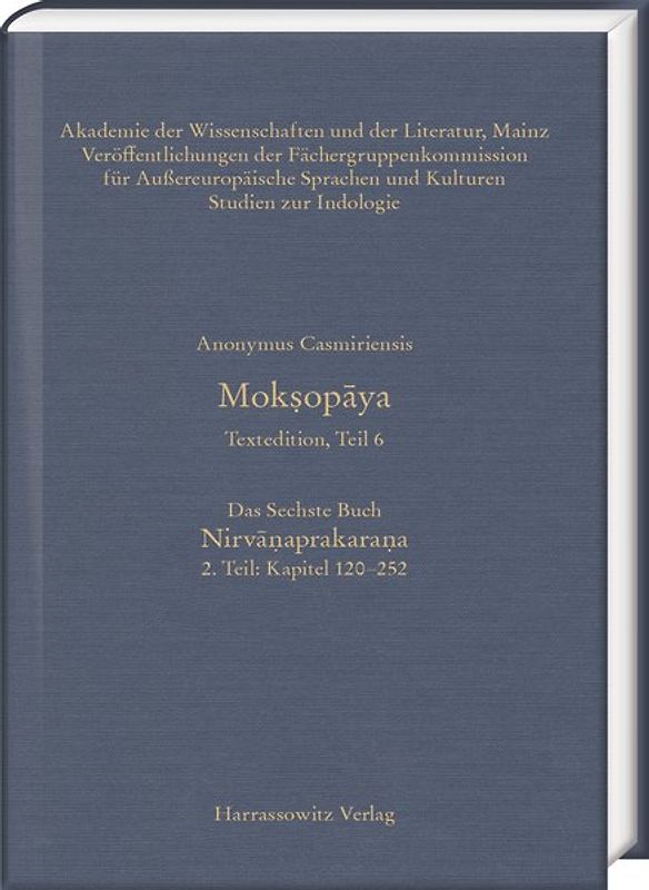 Mokṣopāya - Textedition, Teil 6, Das Sechste Buch: Nirvāṇaprakaraṇa. 2. Teil: Kapitel 120–252
