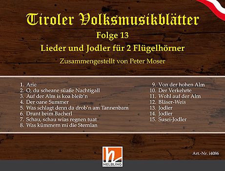 Tiroler Volksmusikblätter Folge 13