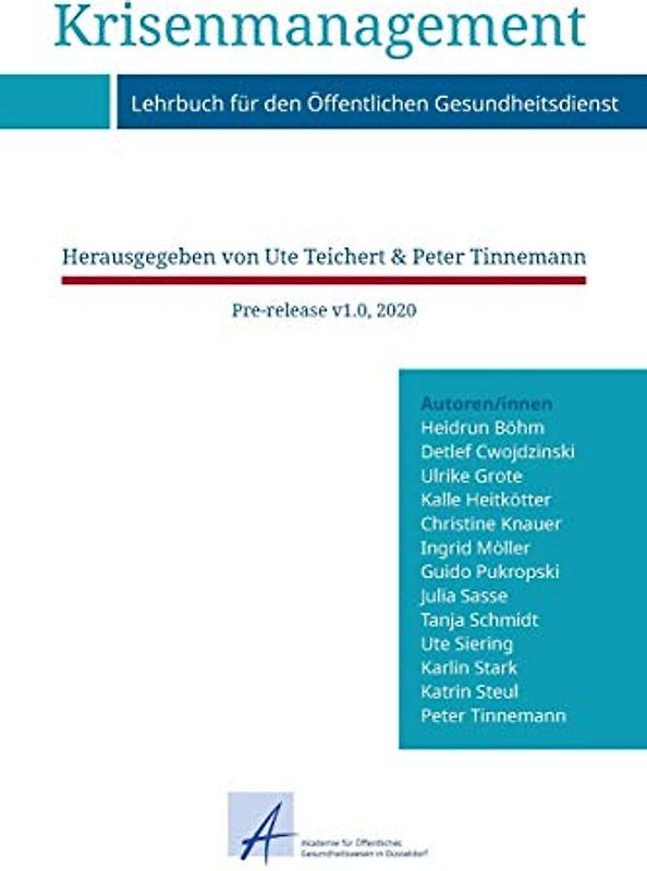 Krisenmanagement: Lehrbuch für den Öffentlichen Gesundheitsdienst