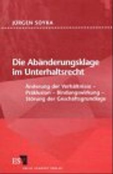 Die Abänderungsklage im Unterhaltsrecht