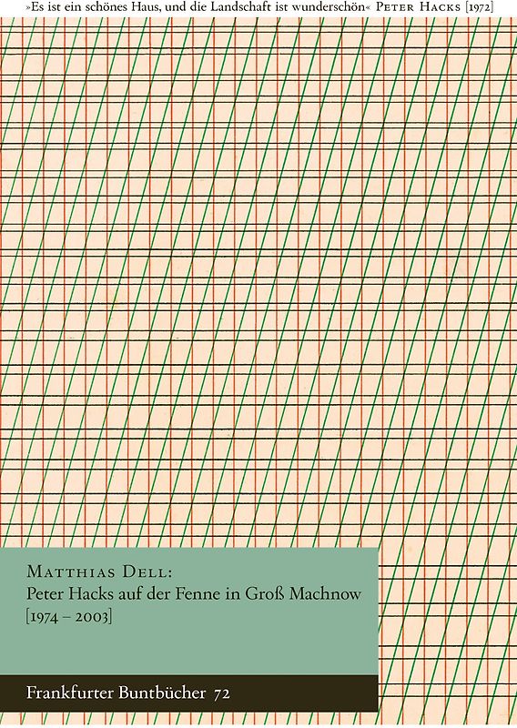 Peter Hacks auf der Fenne in Groß Machnow (1974–2003)