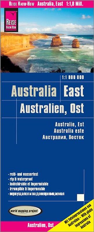 Reise Know-How Landkarte Australien, Ost / Australia, East (1:1.800.000)